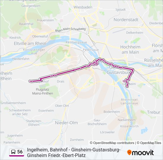 56 Bus Line Map