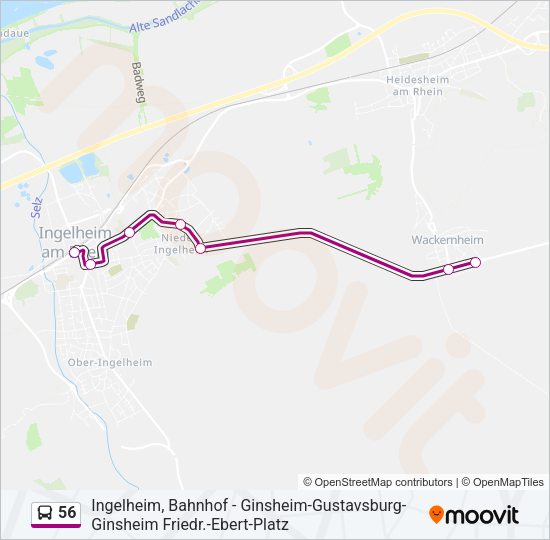 56 Bus Line Map