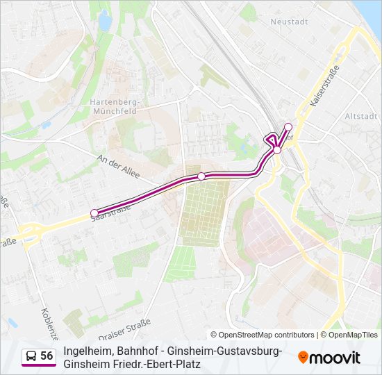 56 Bus Line Map