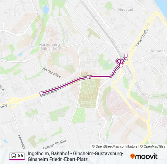 56 Bus Line Map