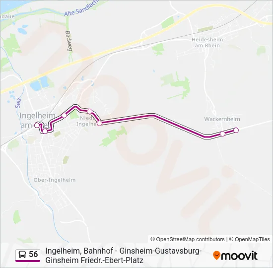 56 Bus Line Map