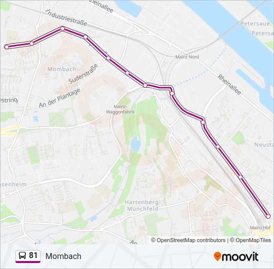 81 Bus Line Map