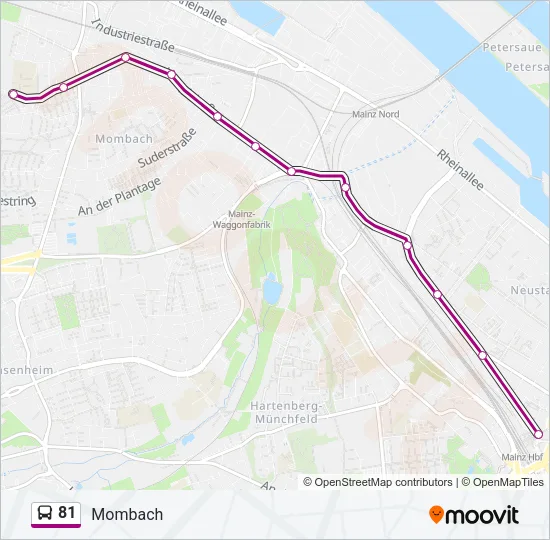 81 Bus Line Map