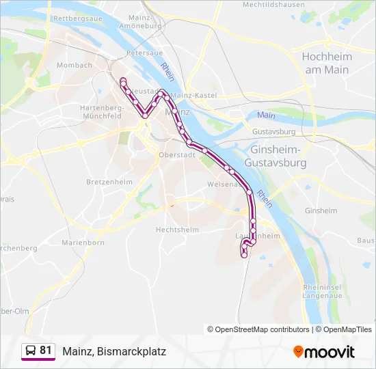 81 Bus Line Map