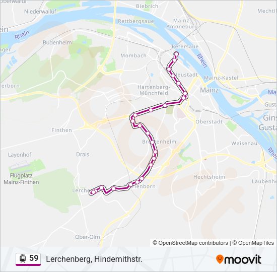 59 Light Rail Line Map