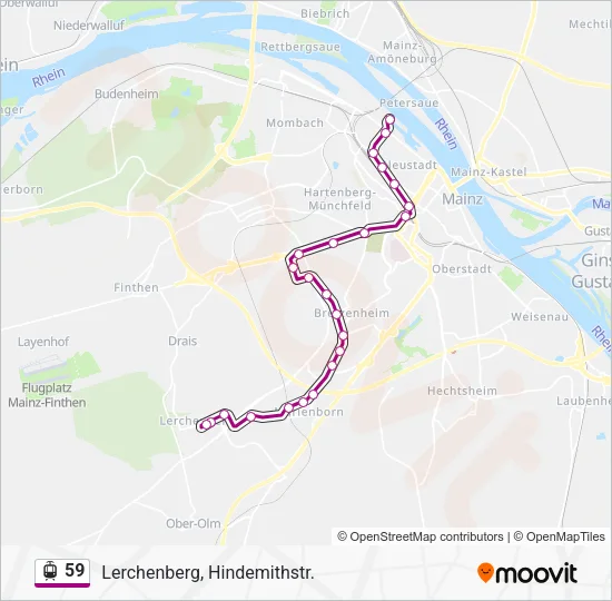 59 Light Rail Line Map