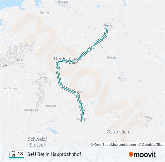 18 Train Line Map