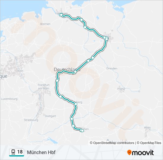 18 Train Line Map