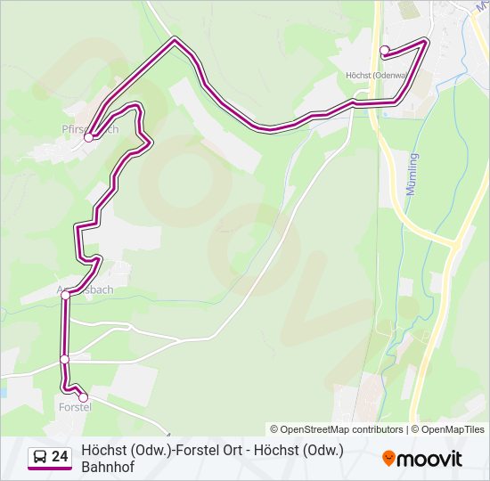 24 Bus Line Map