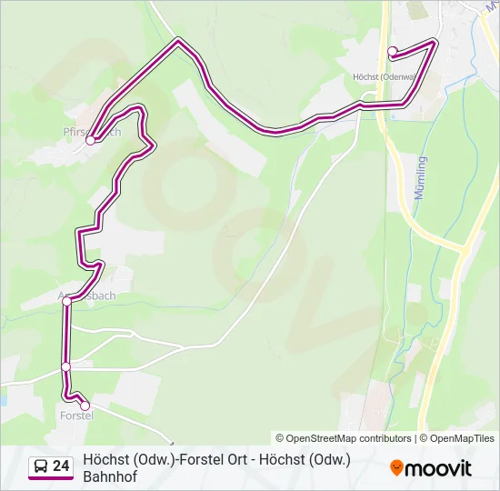 24 Bus Line Map
