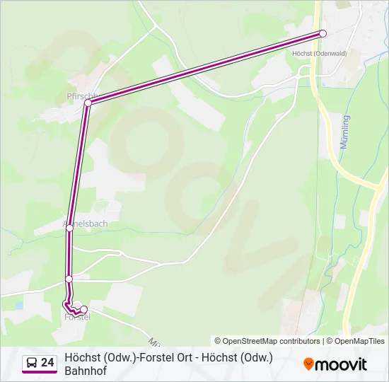 24 Bus Line Map