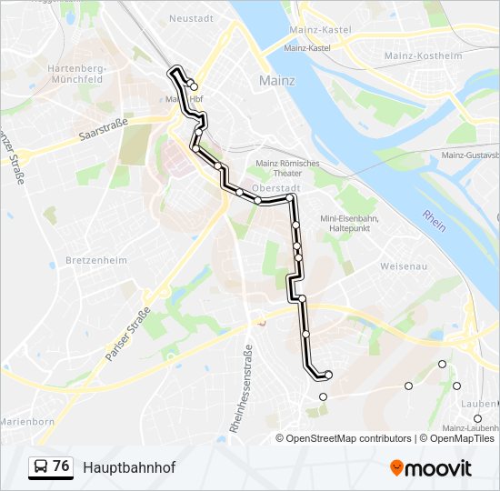 76 Bus Line Map