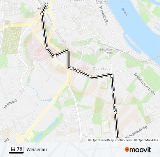 76 Bus Line Map