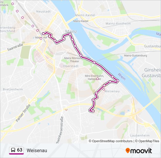 63 Bus Line Map