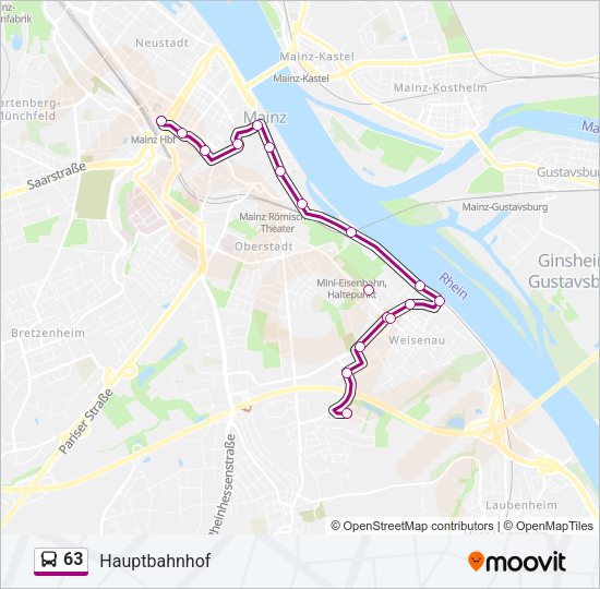 63 Bus Line Map