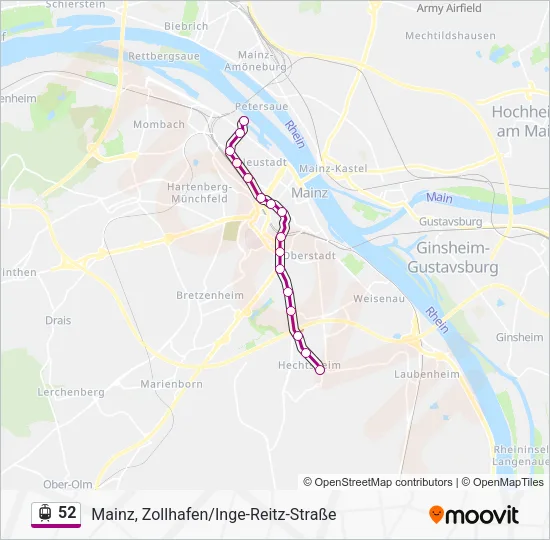 52 Light Rail Line Map
