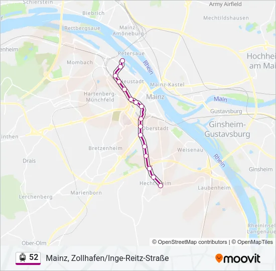 52 Light Rail Line Map