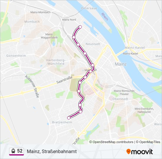 52 Light Rail Line Map