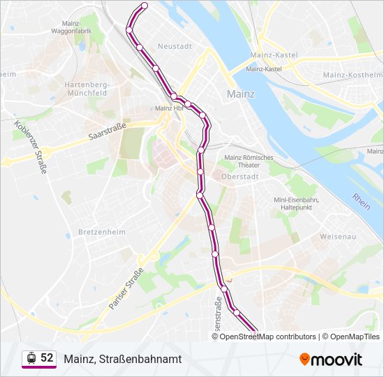 52 Light Rail Line Map
