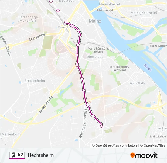52 Light Rail Line Map