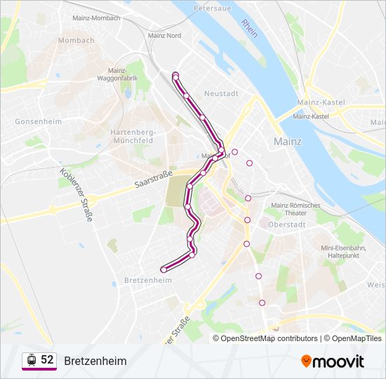 52 Light Rail Line Map