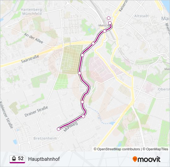 52 Light Rail Line Map