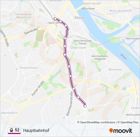52 Light Rail Line Map