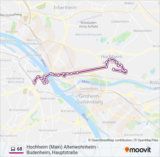 68 Bus Line Map