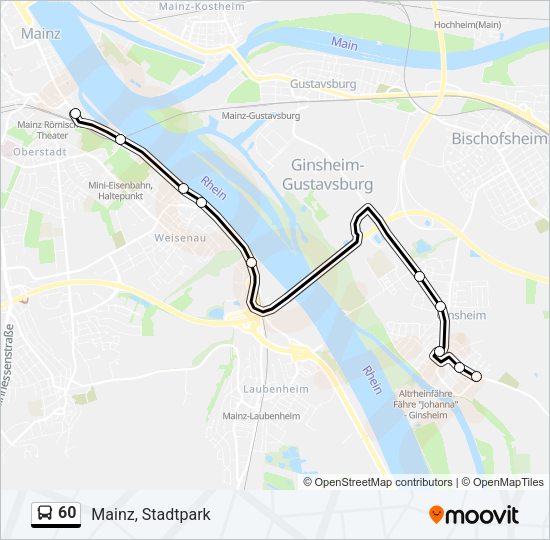 60 Bus Line Map