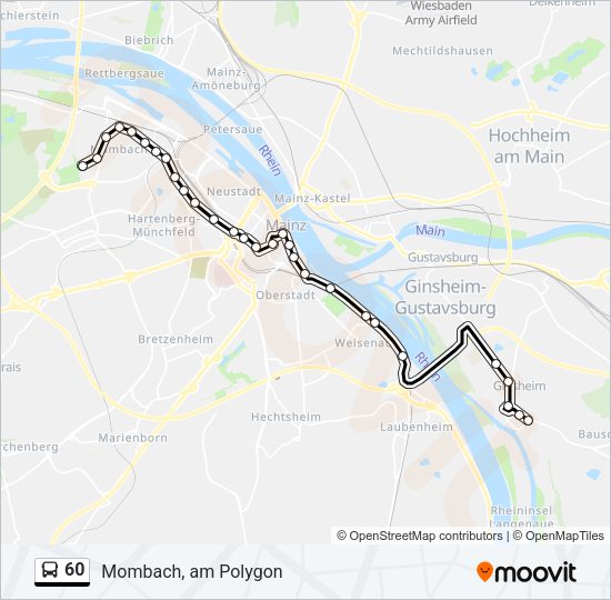 60 Bus Line Map