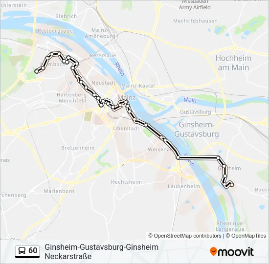 60 Bus Line Map