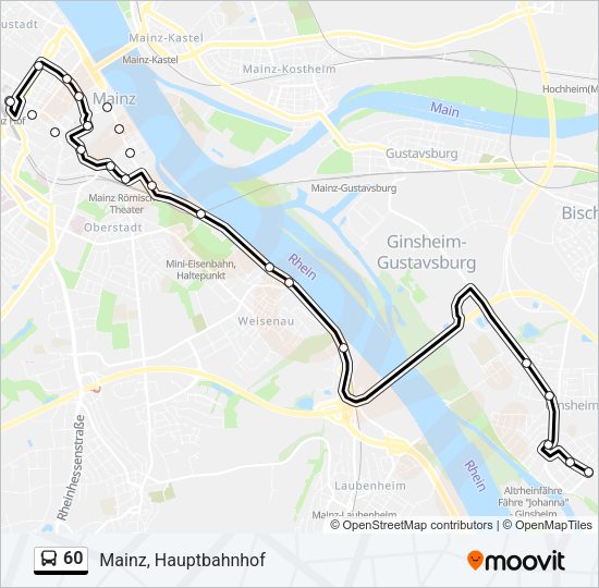 60 Bus Line Map