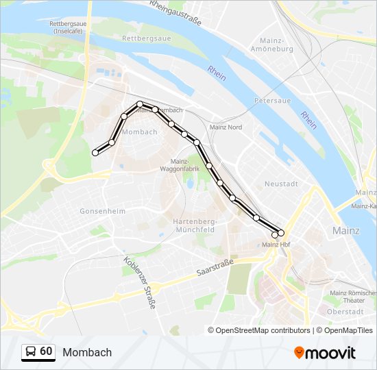 60 Bus Line Map