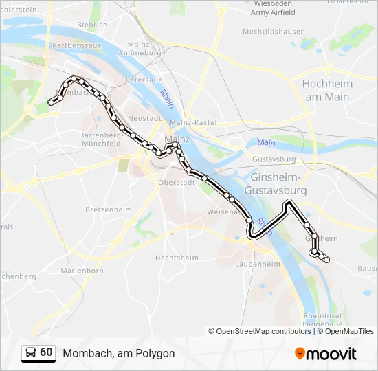 60 Bus Line Map