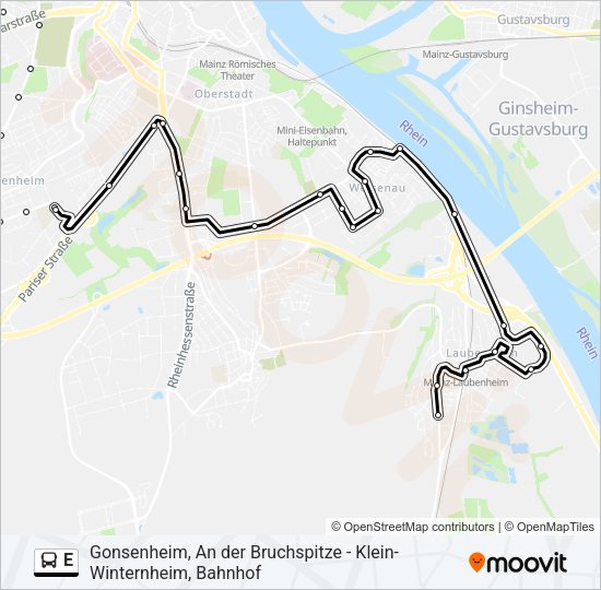 E Bus Line Map