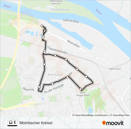 Buslinie E Karte