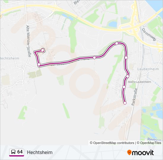 64 Bus Line Map