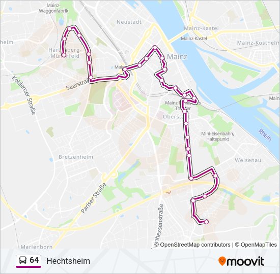 64 Bus Line Map