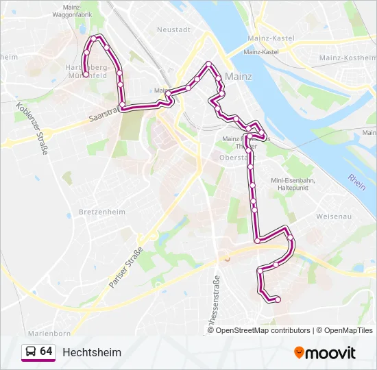 64 Bus Line Map