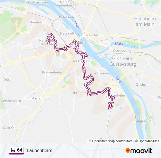 64 Bus Line Map