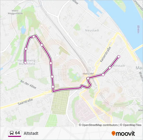 64 Bus Line Map