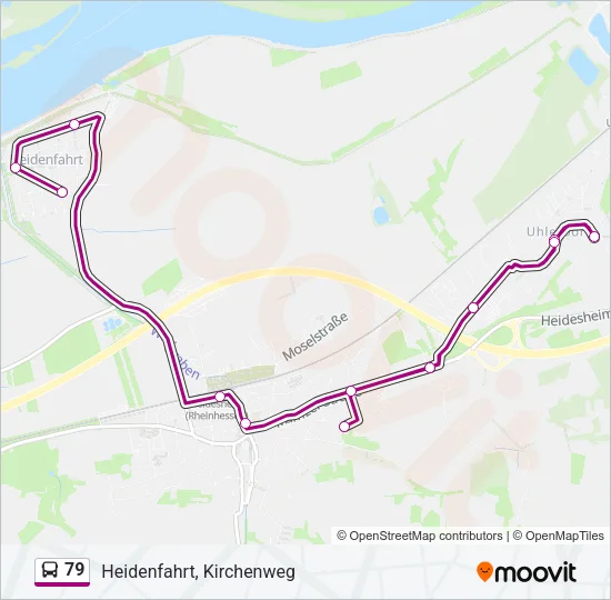 Buslinie 79 Karte