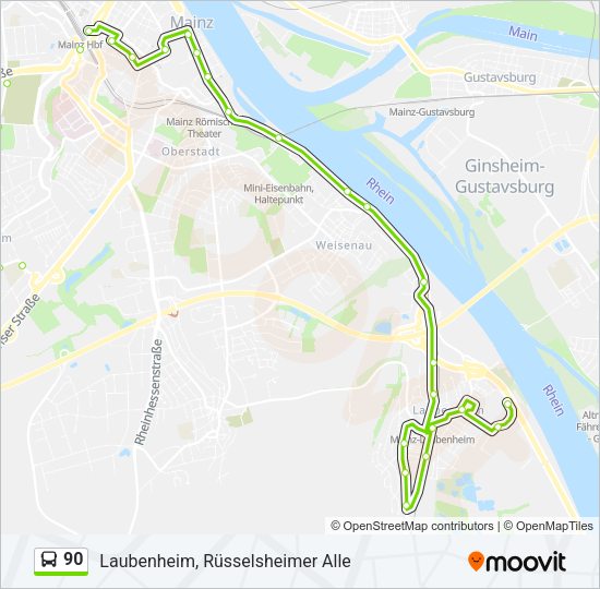 90 Bus Line Map