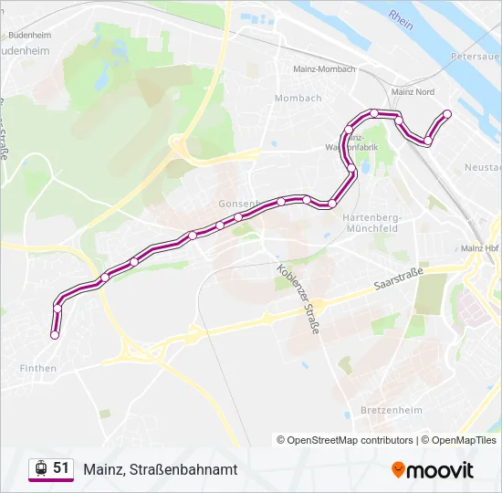51 Light Rail Line Map