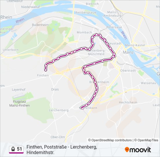 51 Light Rail Line Map