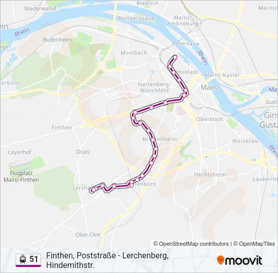 51 Light Rail Line Map