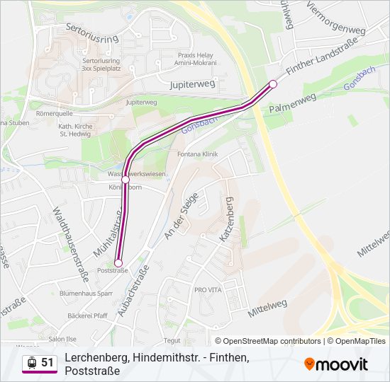 51 Light Rail Line Map