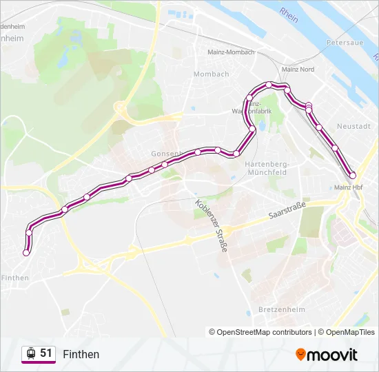 51 Light Rail Line Map