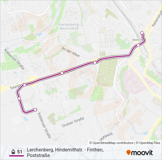 51 Light Rail Line Map