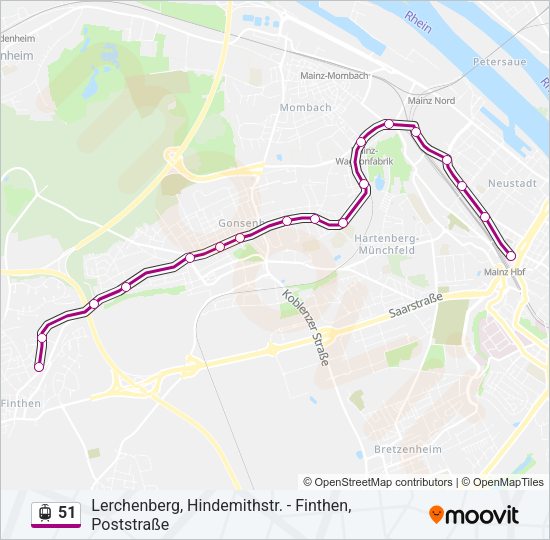 51 Light Rail Line Map